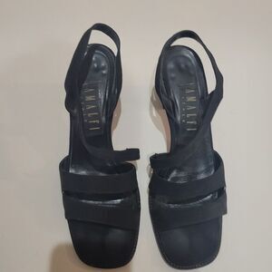 Amafl Black Strap Heels Size 8 1/2